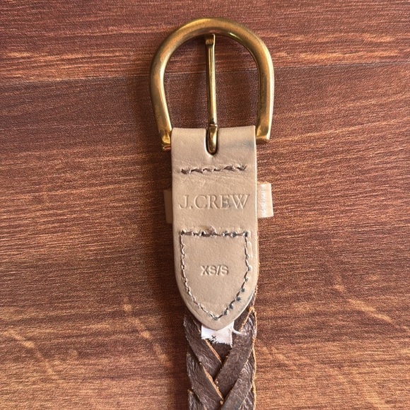 J CREW Braided Leather Belt Size XS/S - Picture 2 of 9